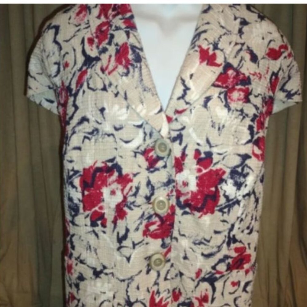 COLDWATER CREEK Cotton Top w/ floral design in size XL, 18-W